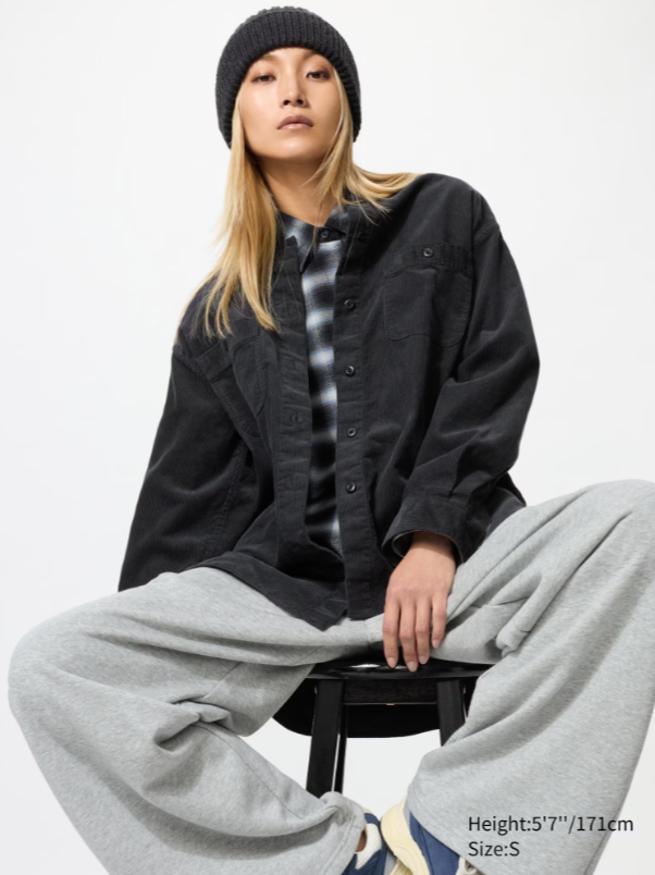 Corduroy Long Shirt Jacket