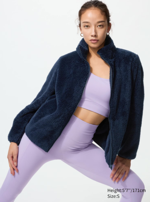 Fluffy Yarn Fleece Full-Zip Jacket