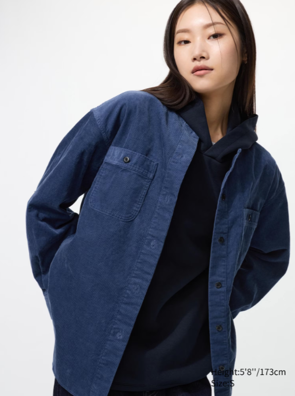 Corduroy Long Shirt Jacket