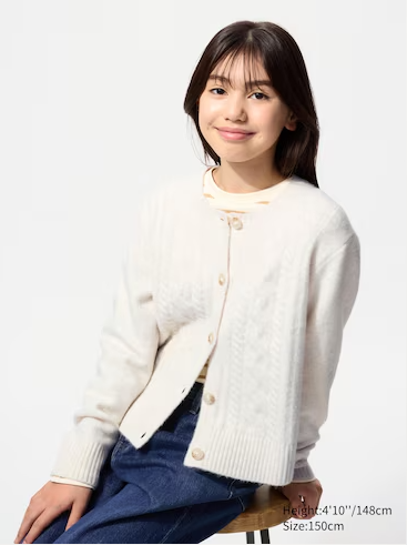 GIRLS Souffle Yarn Cardigan