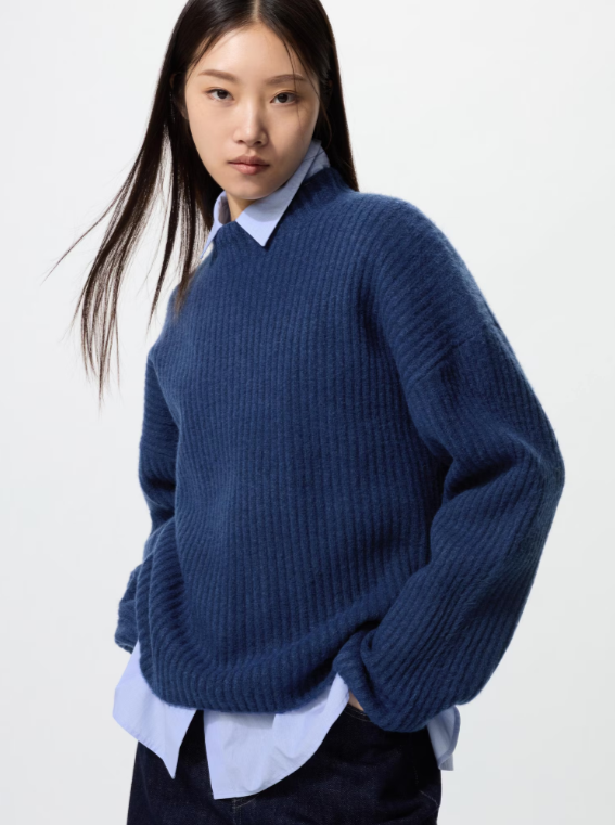 Souffle Yarn Mock Neck Sweater