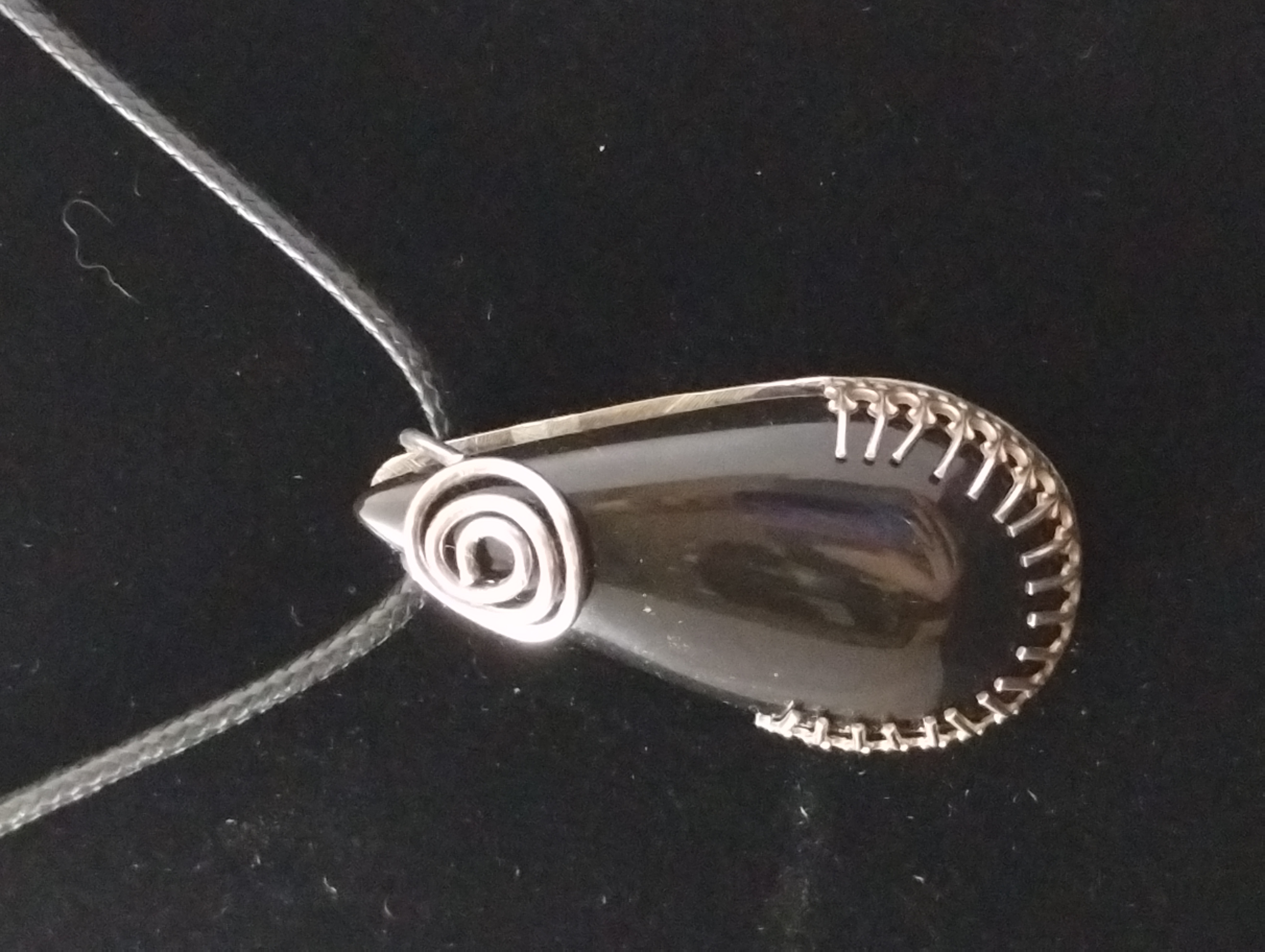 Onyx Spiral Pendant