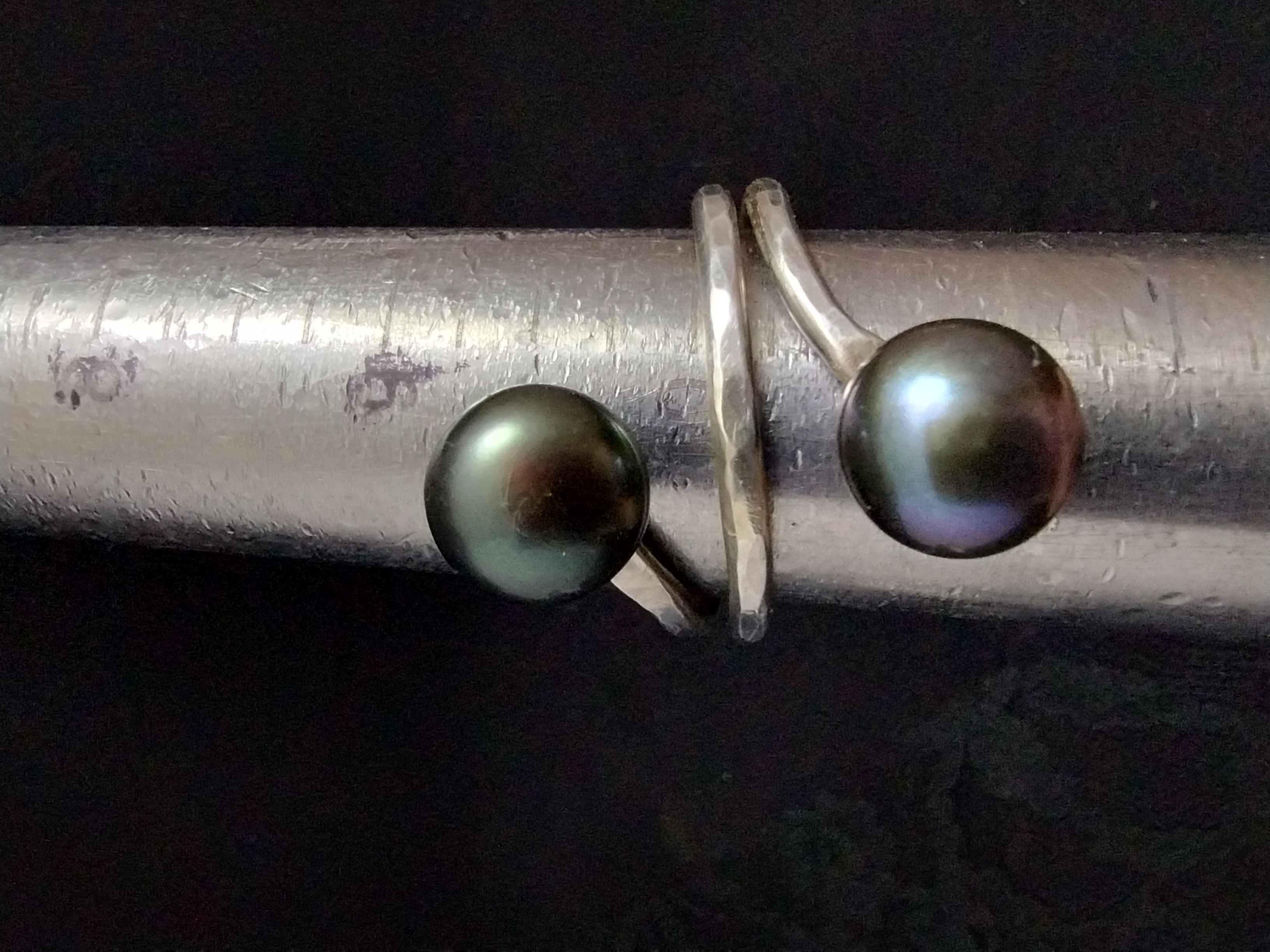 Black Pearl Ring - size 10 adjustable