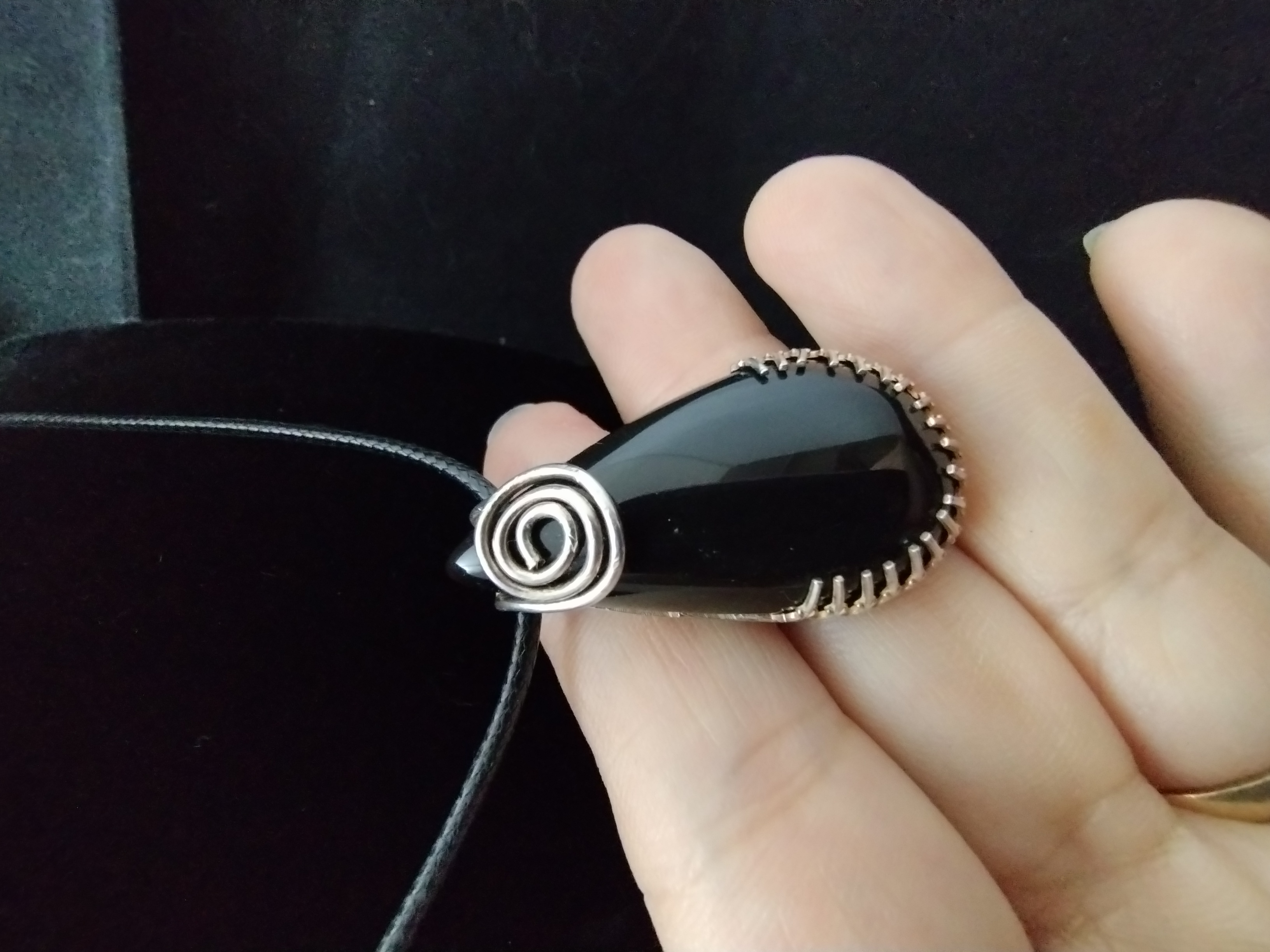 Onyx Spiral Pendant