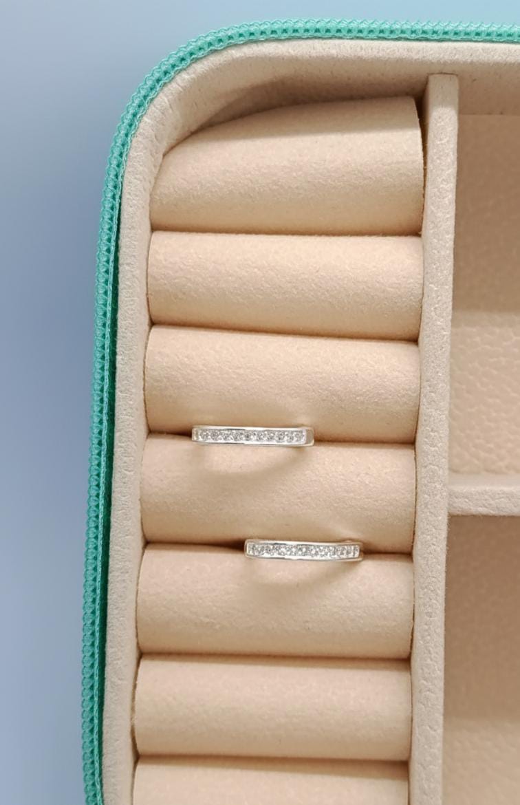 Brincos Argola Coração Cravejado