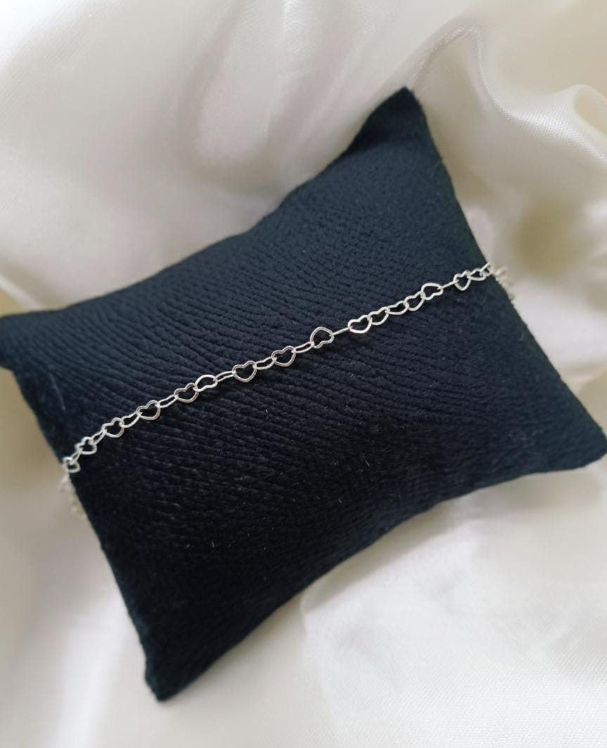 Pulseira elo de coração
