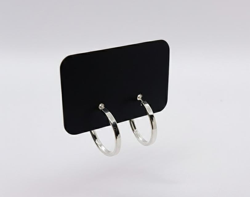 Brincos de argola prateados