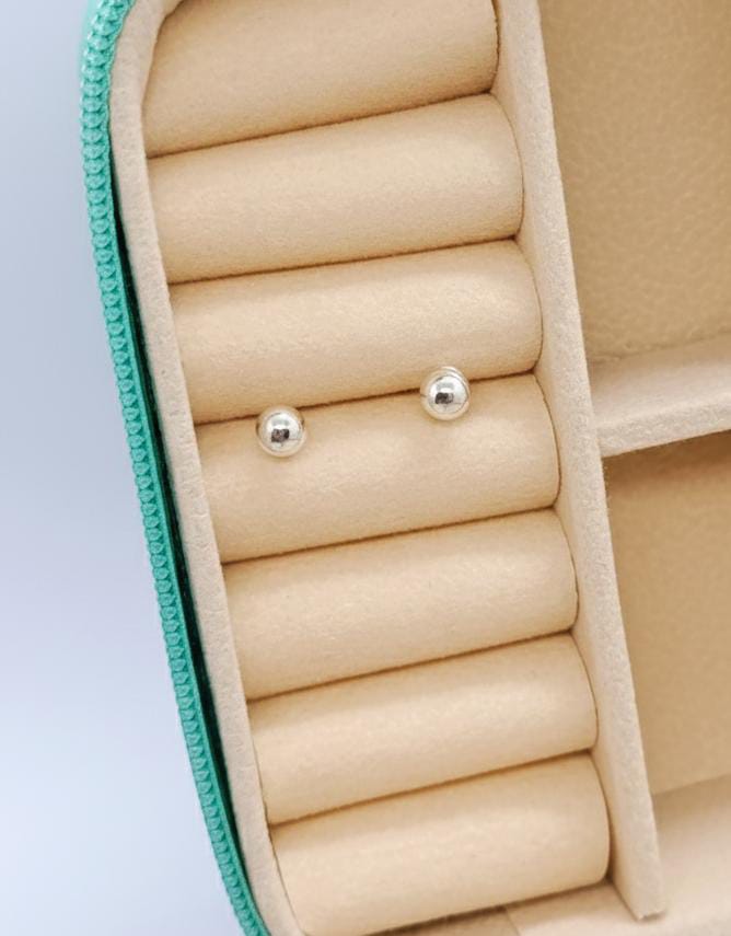 Brinco de bolinha prata 4 MM