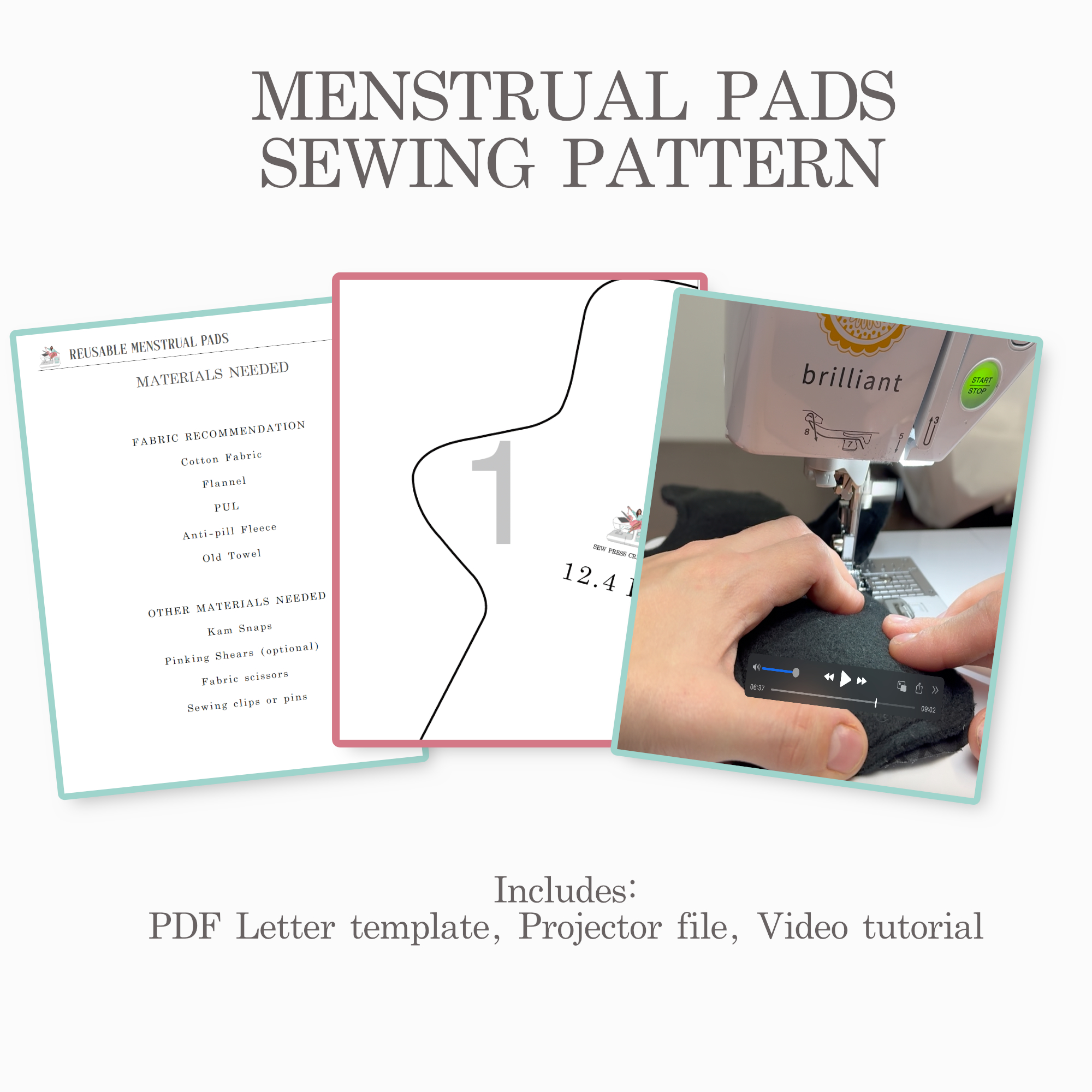 Menstrual Pads Sewing Pattern