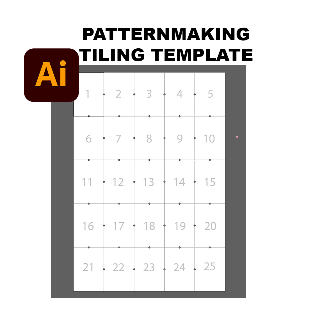 Patternmaking Tiling Template for Adobe Illustrator and Photoshop