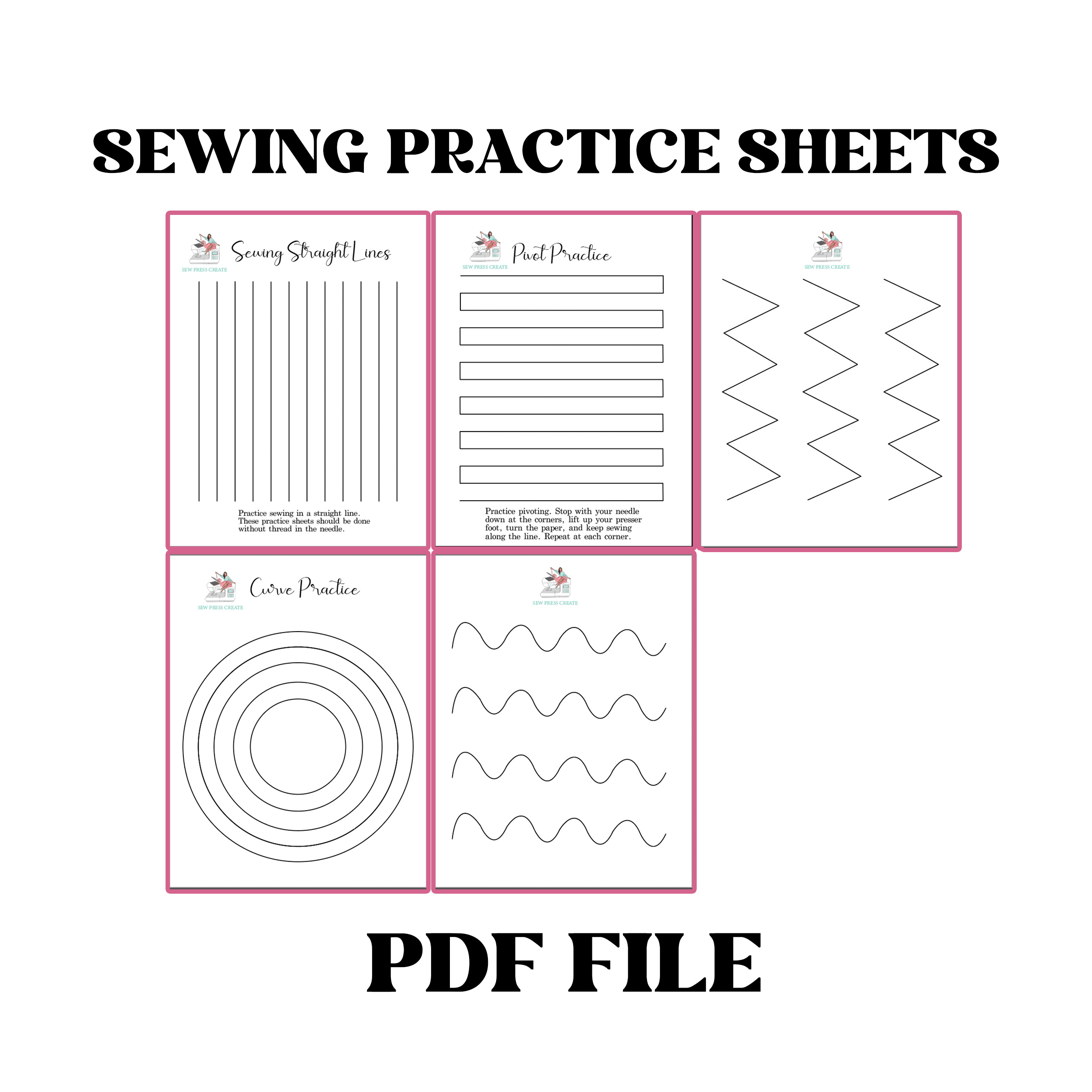 Sewing Practice Sheets PDF