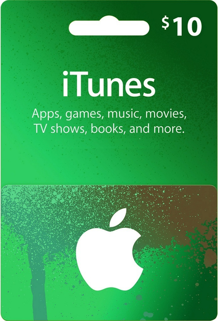 Подарочная карта iTunes $10