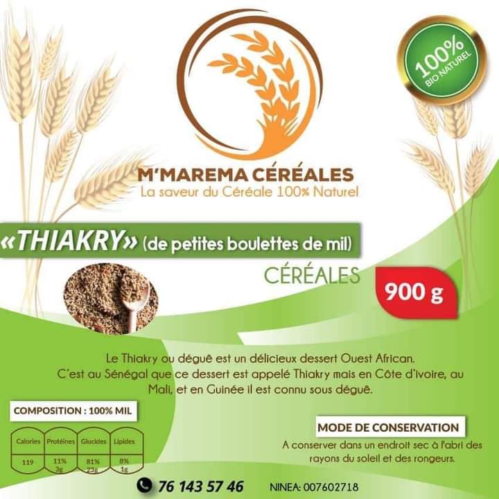 Thiakry (de petites boulettes de mil)
