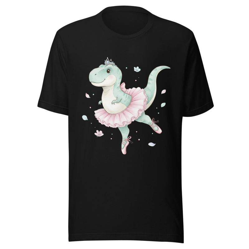Cute Ballerina Dinosaur with Tutu and Tiara