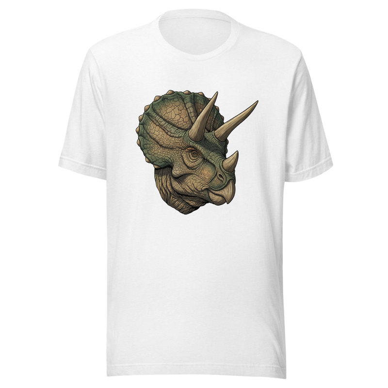 Majestic Triceratops Head Detailed Illustration