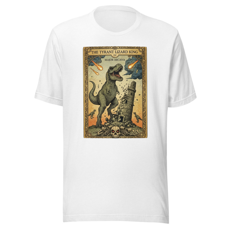 The Tyrant Lizard King XV Major Arcana Tarot Card