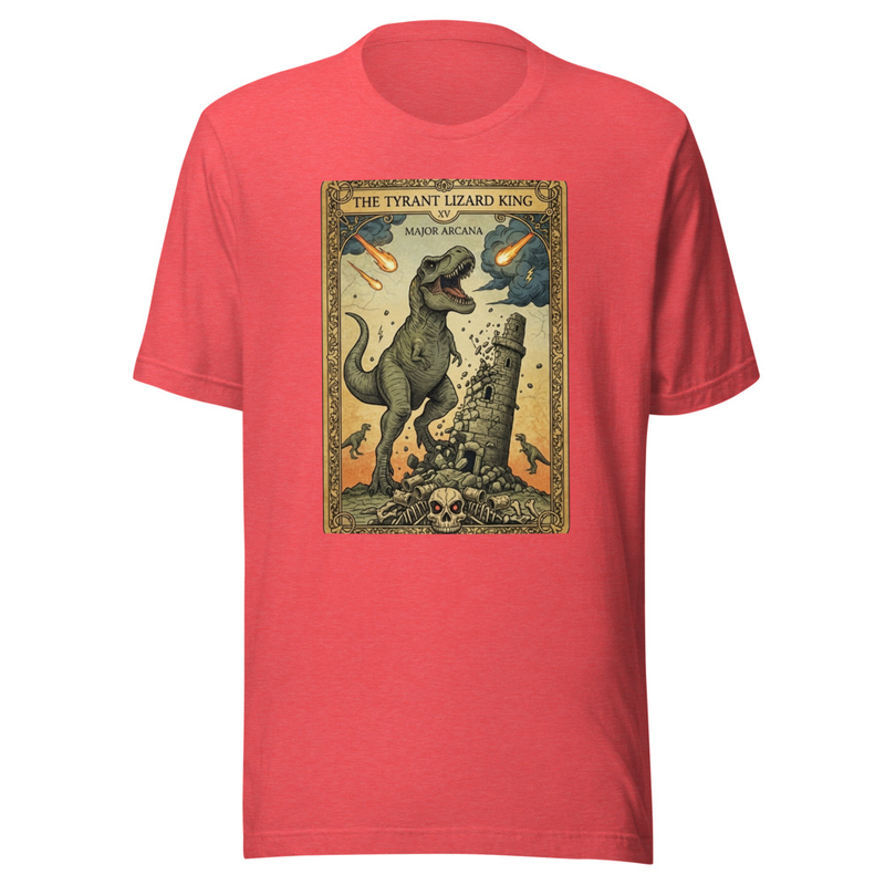 The Tyrant Lizard King XV Major Arcana Tarot Card