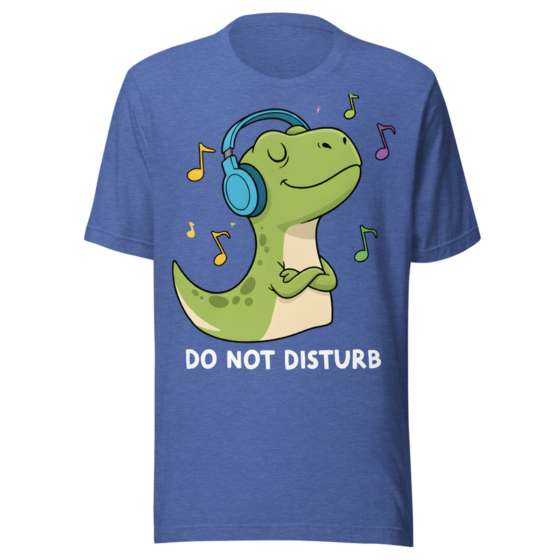 Do Not Disturb Music Lover Dinosaur with Headphones