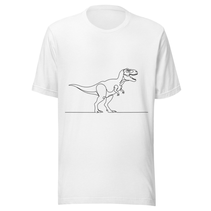 Minimalist T-Rex Line Art