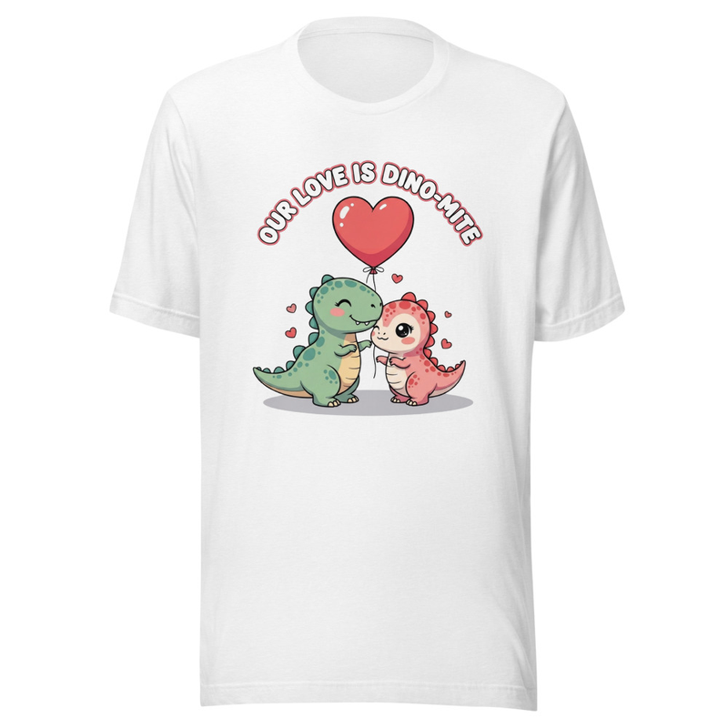 Our Love is Dino-Mite Cute Dinosaur Valentine's Day