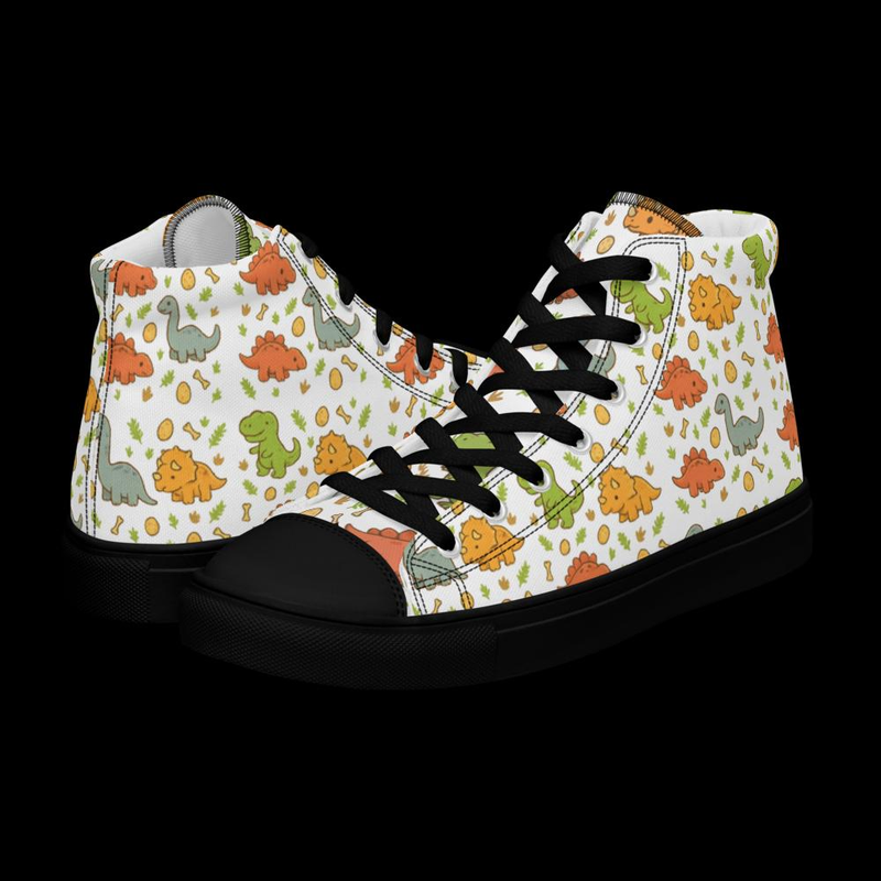 Women's Dinosaur Print High Top Sneakers
