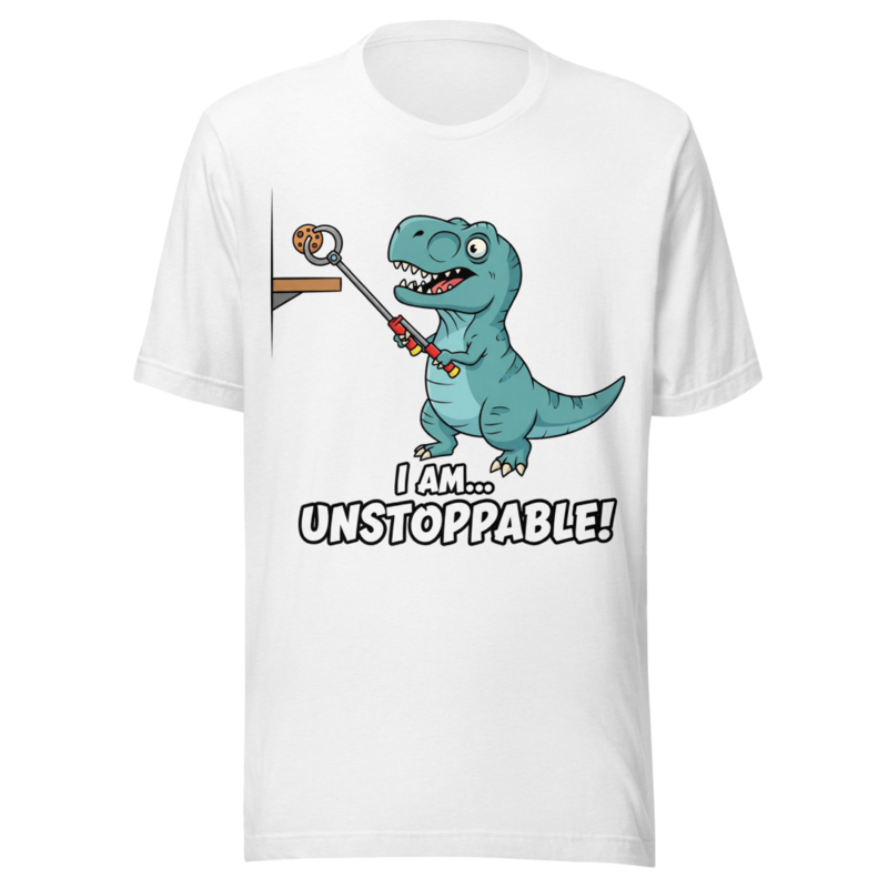 Unstoppable T-Rex with a Cookie Selfie Stick Funny Dino Lover