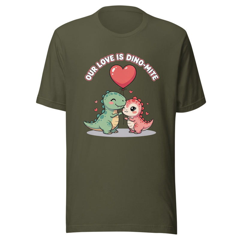 Our Love is Dino-Mite Cute Dinosaur Valentine's Day