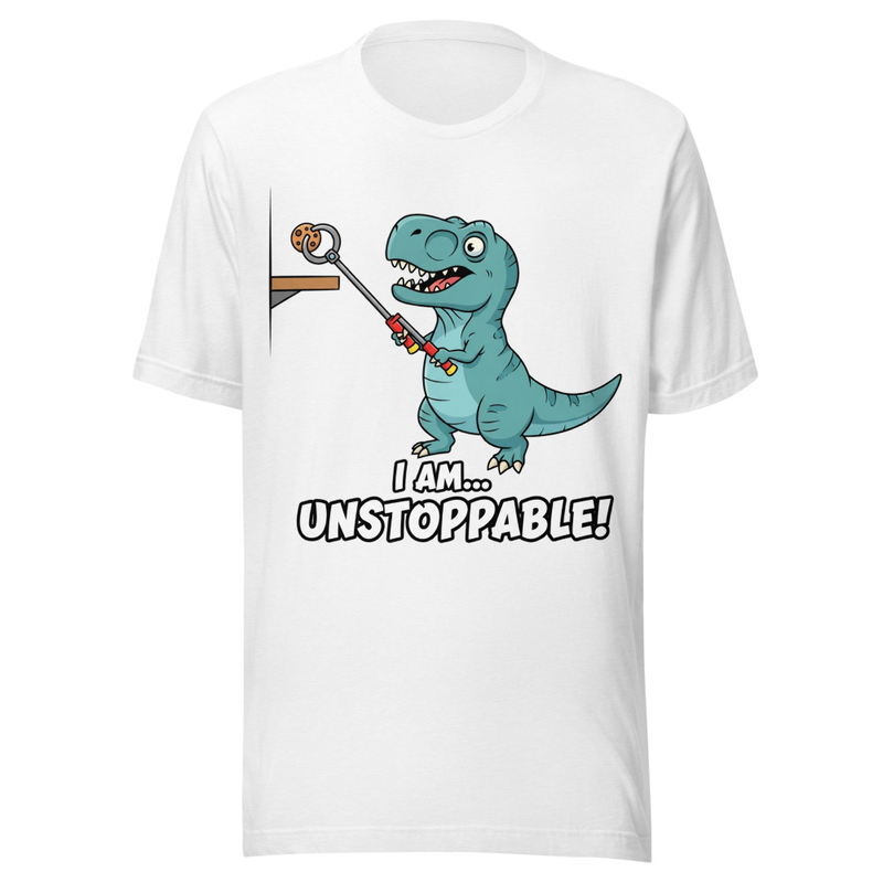 Unstoppable T-Rex with a Cookie Selfie Stick Funny Dino Lover