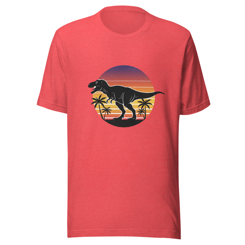 Retro Vintage T-Rex Sunset Silhouette Dinosaur