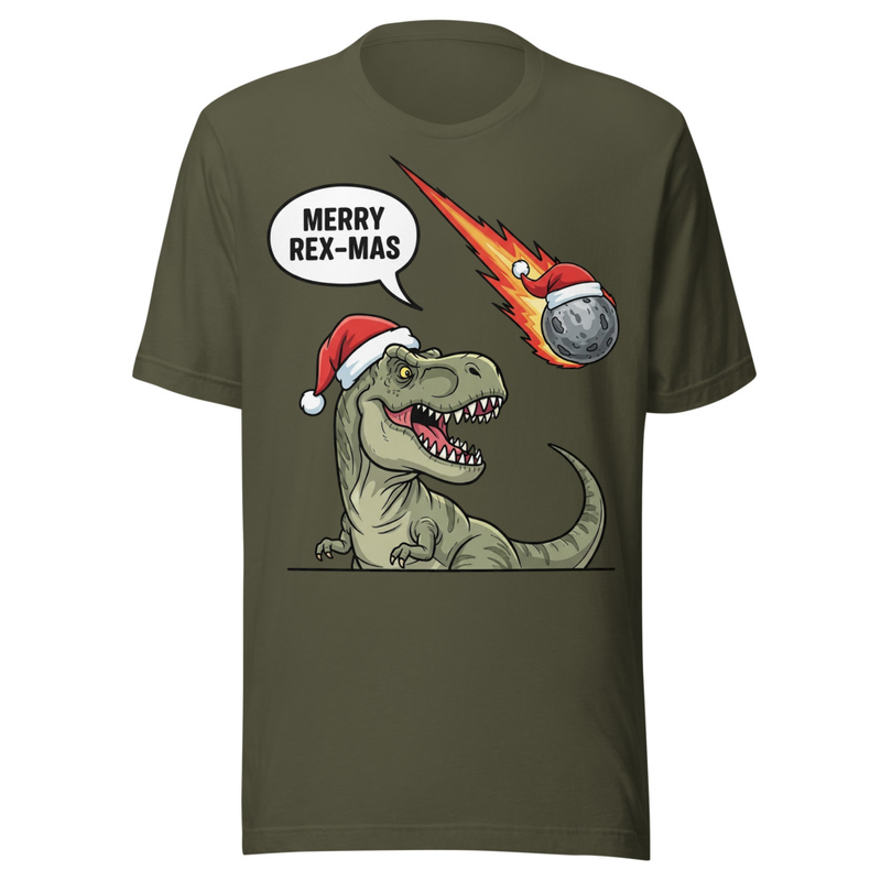 Merry Rex-Mas Funny Dinosaur Christmas T-Rex Meteor