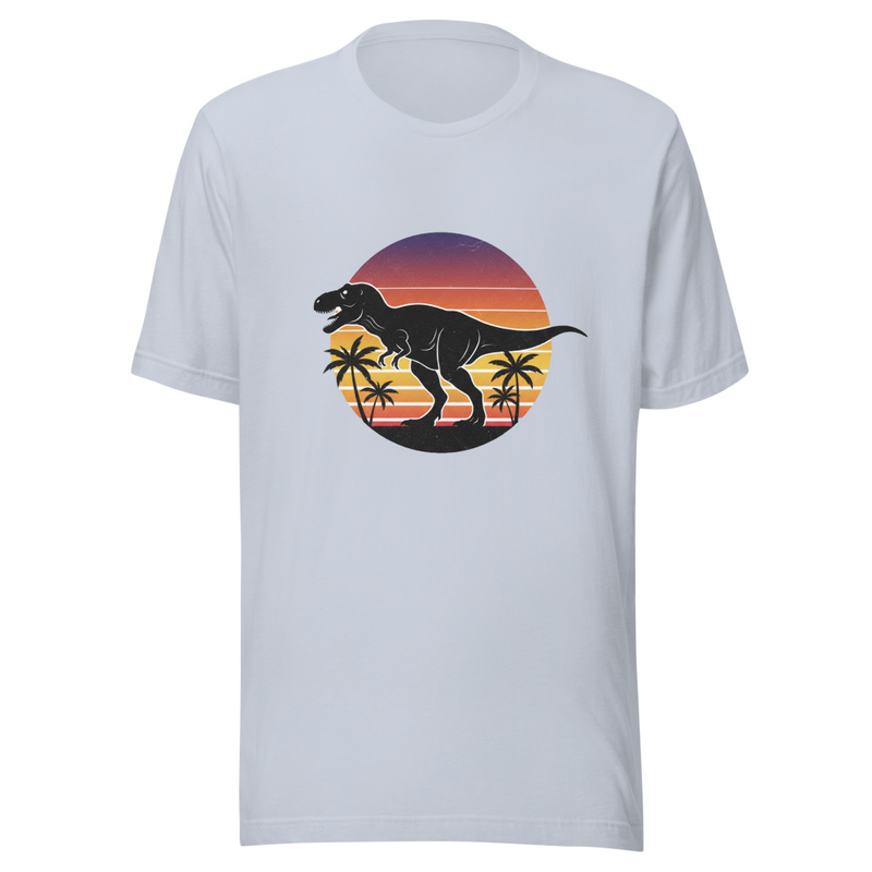 Retro Vintage T-Rex Sunset Silhouette Dinosaur