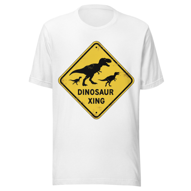 Dinosaur Crossing Warning Sign - Dino Xing