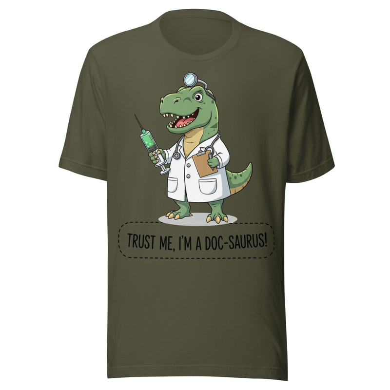 Trust Me I'm A Doc-Saurus Funny T-Rex Doctor Dinosaur Pun