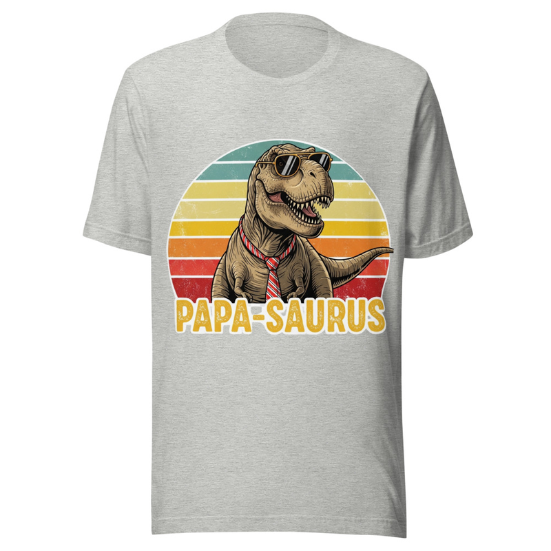 Papa-Saurus Retro Sunset T-Rex Dad Funny Gift