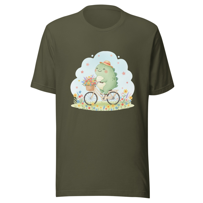 Cute Dino Cyclist Adventure