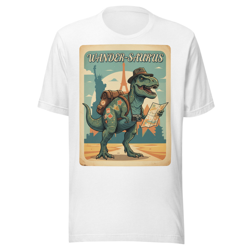 Wander-Saurus Vintage Travel Poster