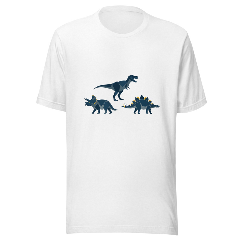 Modern Geometric Dinosaur Silhouettes Art