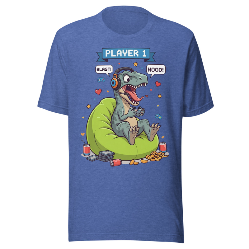 Gamer T-Rex: Player 1 Dinosaur Gaming
