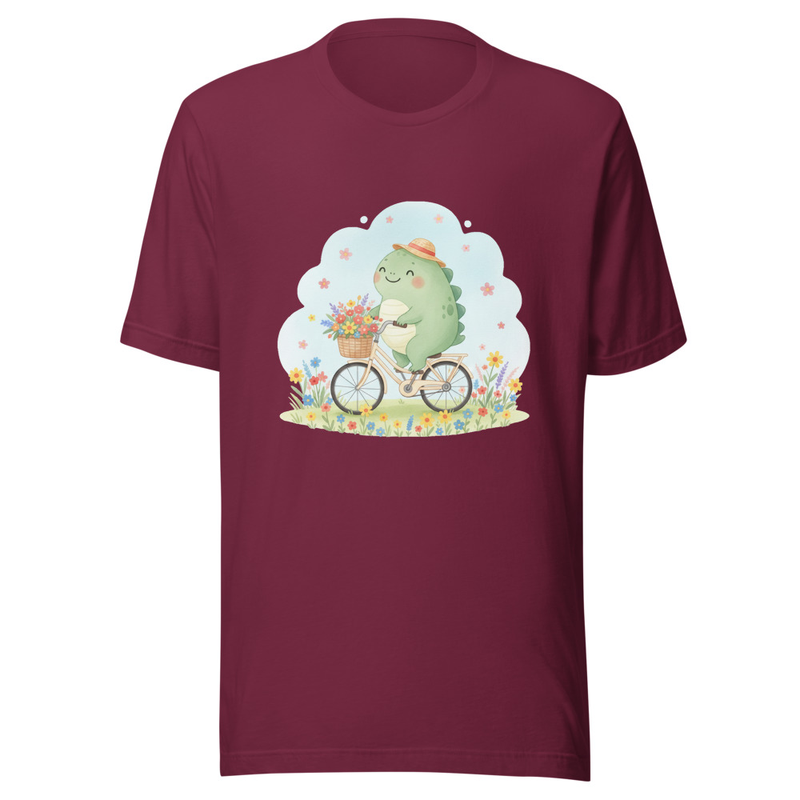 Cute Dino Cyclist Adventure