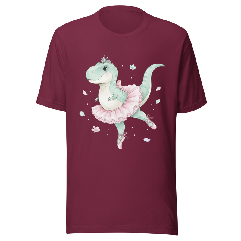 Cute Ballerina Dinosaur with Tutu and Tiara