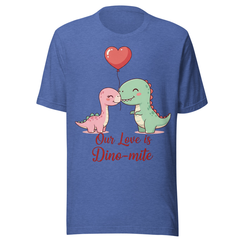 Our Love is Dino-mite Cute Dinosaur Couple Valentine's Day Design