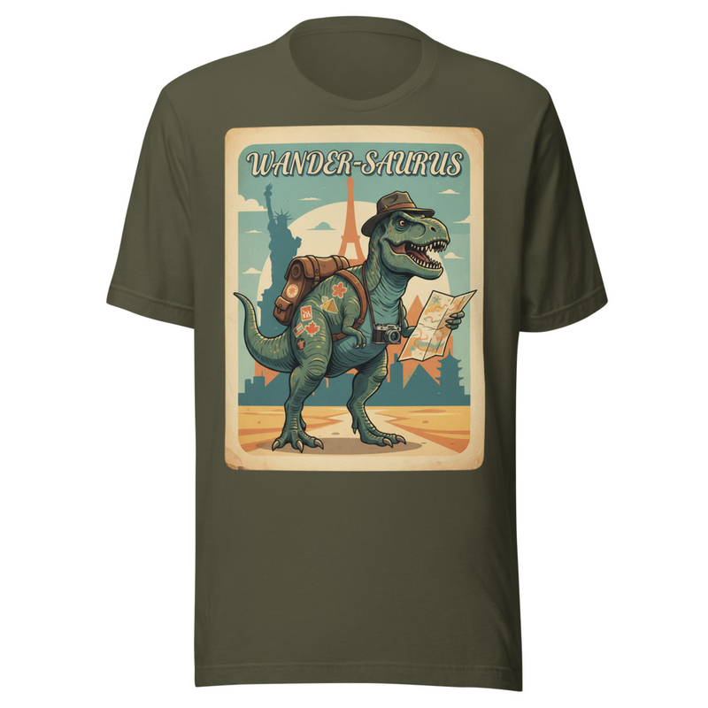 Wander-Saurus Vintage Travel Poster