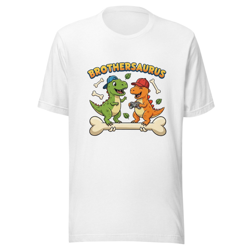 Brothersaurus Gaming Duo - Cartoon Dinosaur Brothers