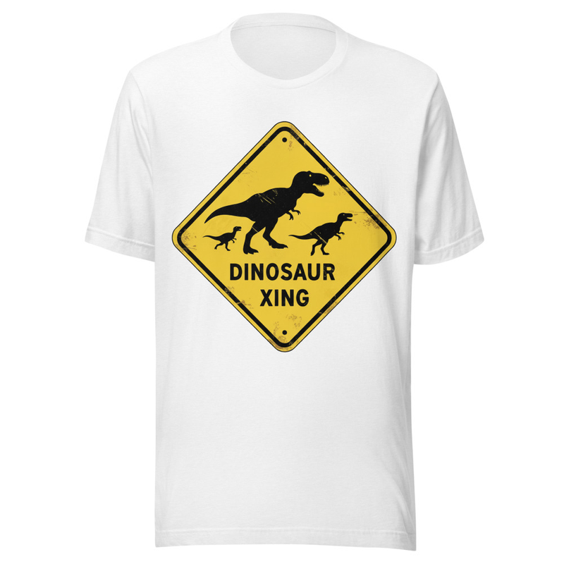 Dinosaur Crossing Warning Sign - Dino Xing