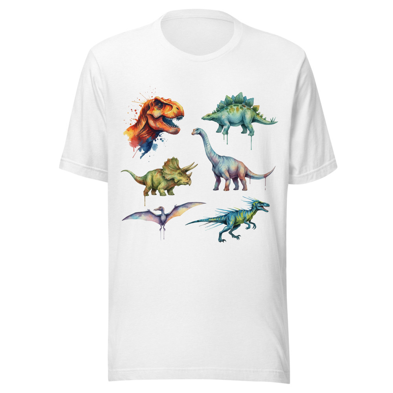 Vibrant Watercolor Dino Collection: Splash Art Dinosaurs