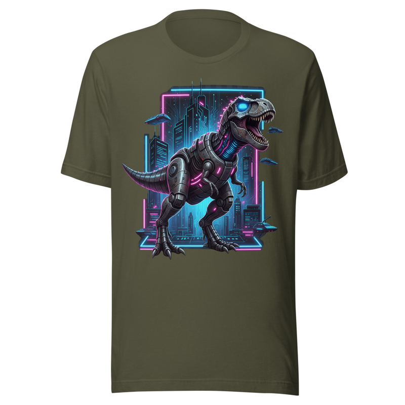 Cybernetic T-Rex Neon City