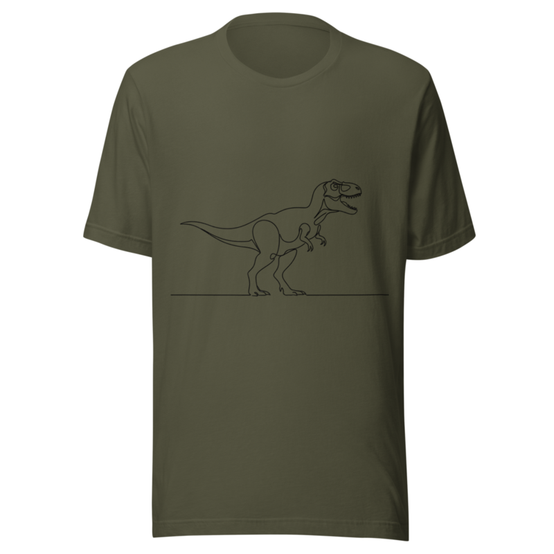 Minimalist T-Rex Line Art