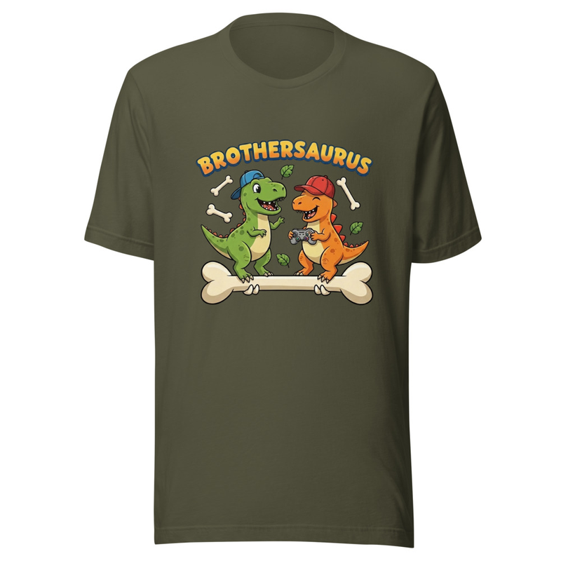 Brothersaurus Gaming Duo - Cartoon Dinosaur Brothers