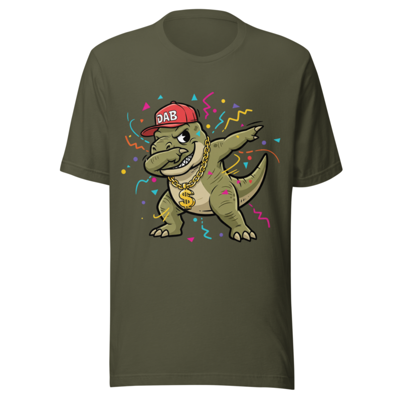 Dabbing T-Rex with Bling and Confetti