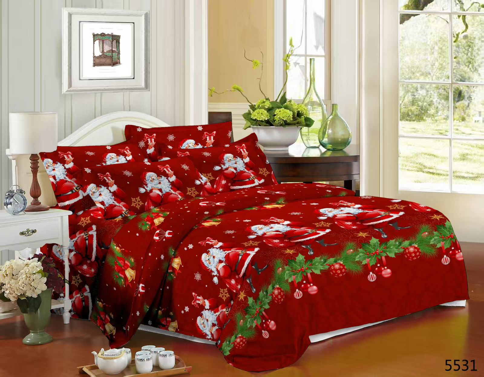 Juego de sábanas navideño